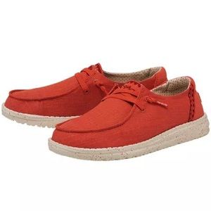 LADIES HEY DUDE WENDY INCA POPPY RED